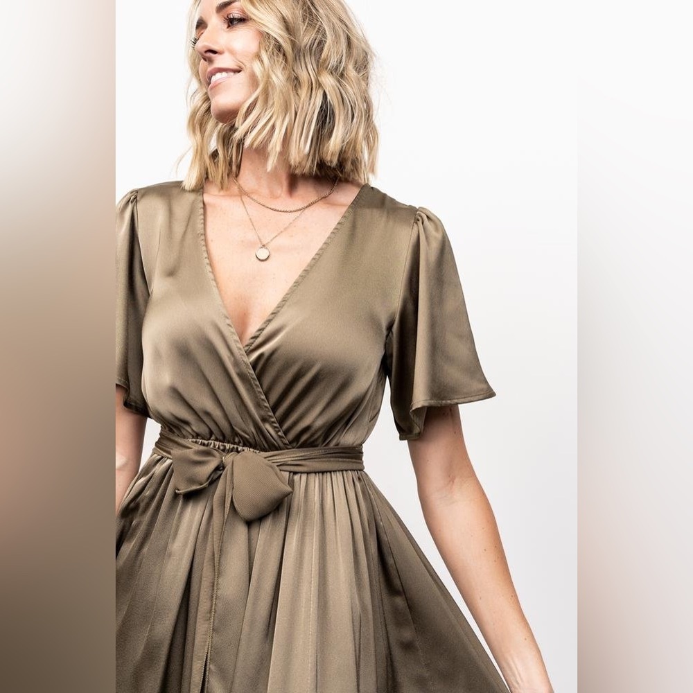 BALTIC BORN SICILY SATIN MAXI DRESS